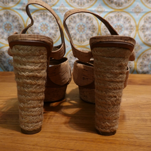 SAM EDELMAN Mabel Cork Platform  Heeled Sandals, size 7 - Picture 4 of 8